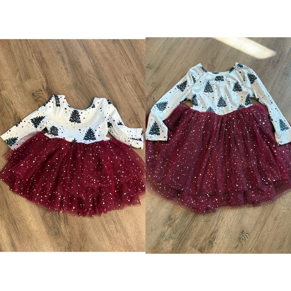 Sparkle & Fade Burgundy and White Kids Formal Dress